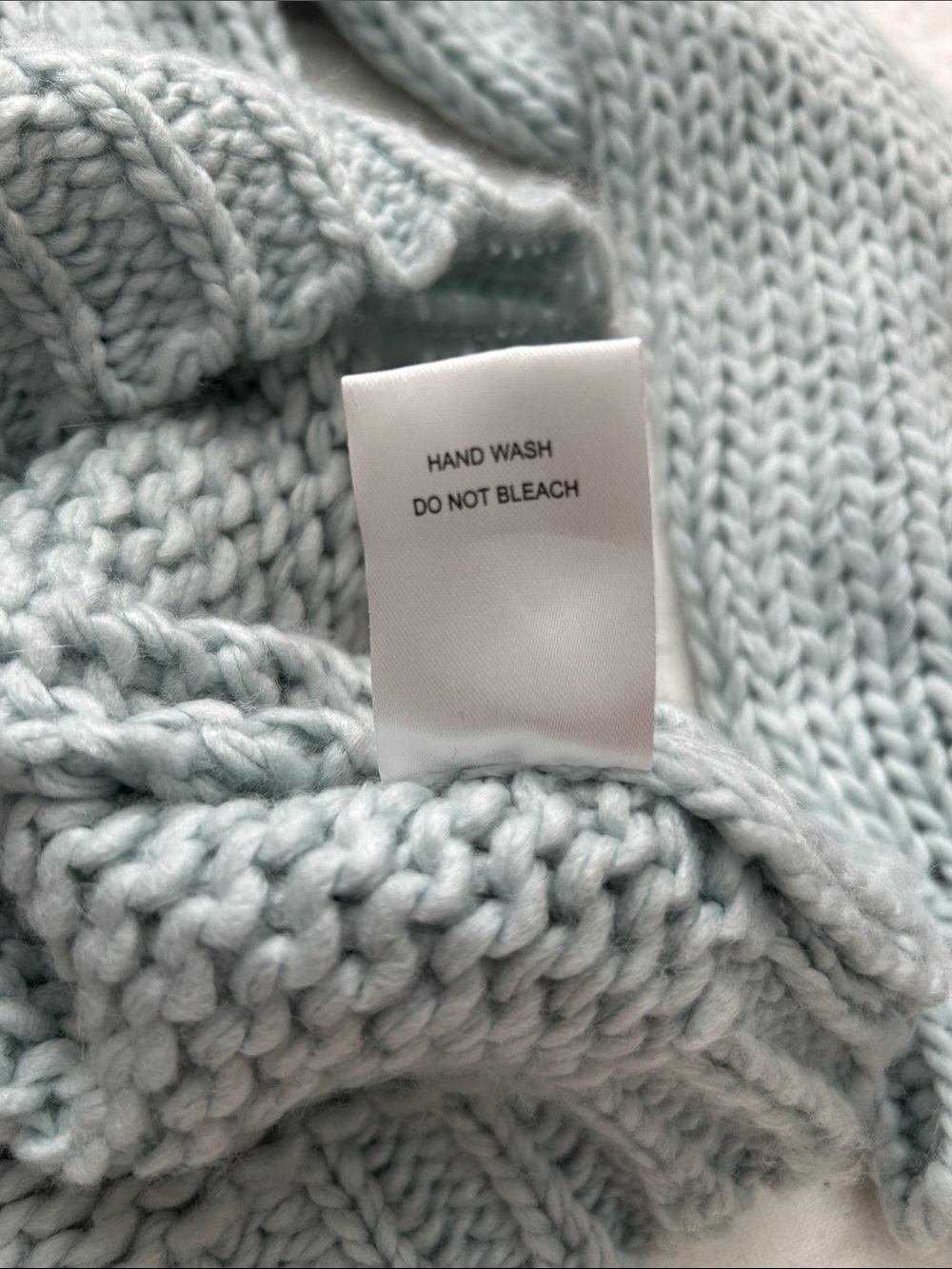 Chicwish Light Blue Sweater with Multicolor Ribbed Yoke - Picture 7 of 7